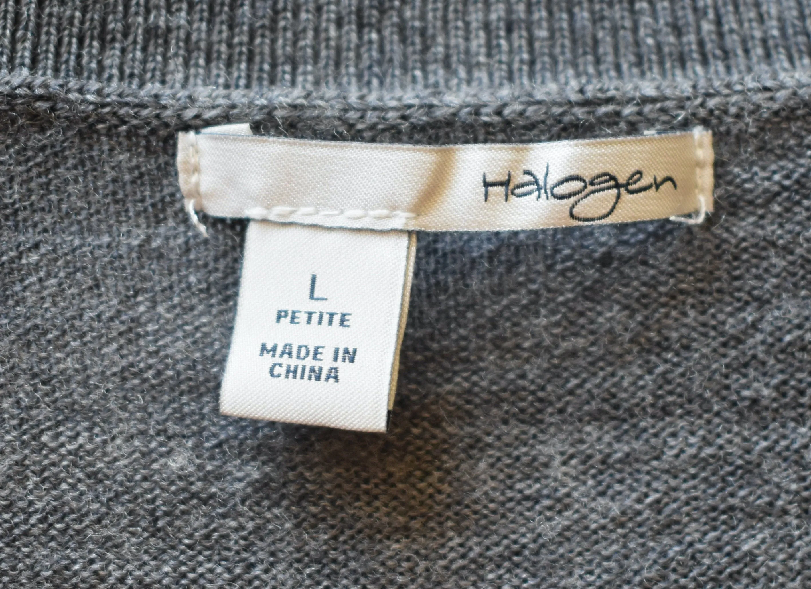 00's Minimalist Gray Button Front Sweater by Halogen