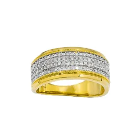 10k Yellow Solid Gold Mens Diamond Wedding Ring Band 0.66 ctw