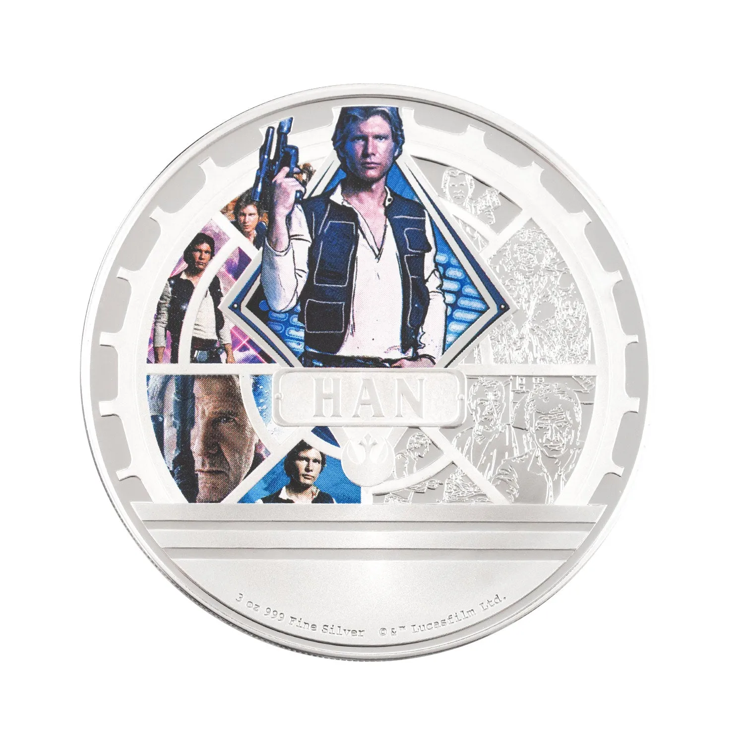 3 Unze Silber Münze Star Wars Han Solo 2023 PP (Auflage: 999 | Polierte Platte | Niue)