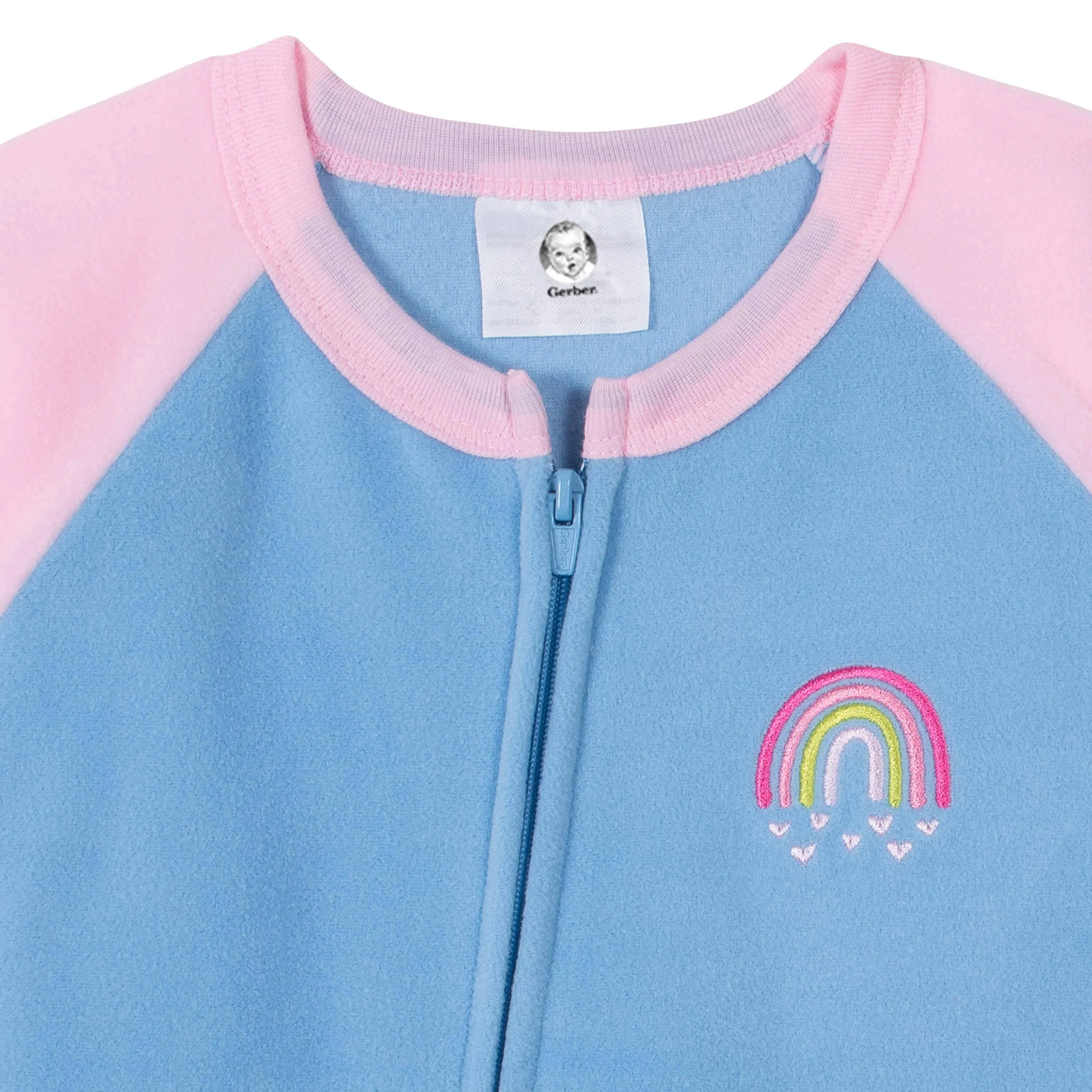 4-Pack Toddler Girls Rainbows & Unicorns Fleece Pajamas