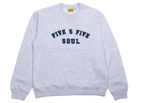 555 Soul Heritage Arch Crewneck in Grey