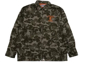 A Bathing Ape Asia Camo Zip Jacket in Olive