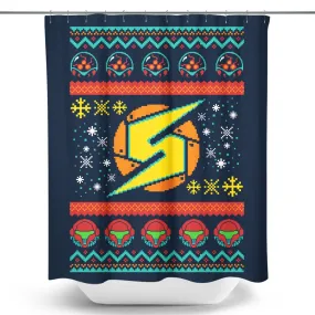 A Metroid Christmas - Shower Curtain