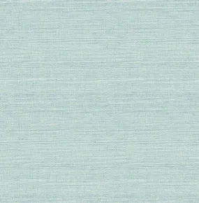 Agave Aqua Faux Grasscloth Wallpaper