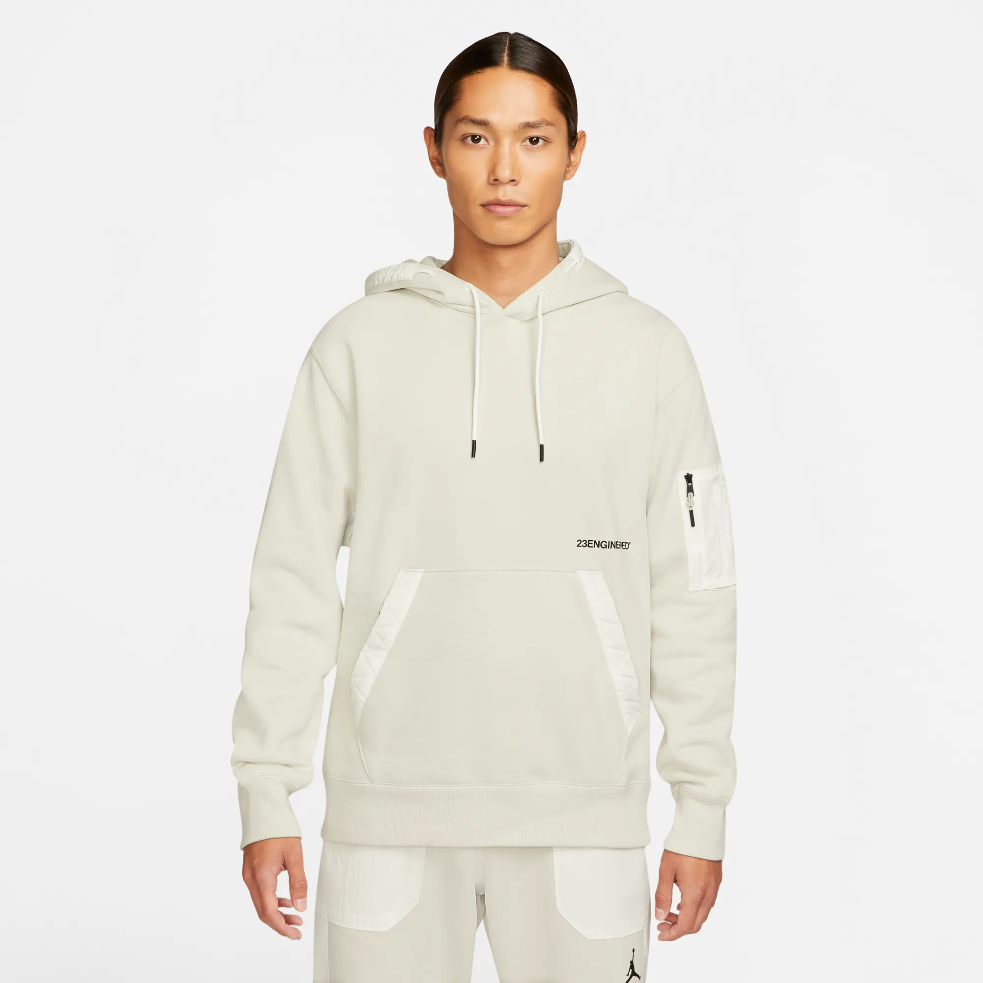 Air Jordan Mens 23 Engineered Fleece Hoodie 'Light Bone'