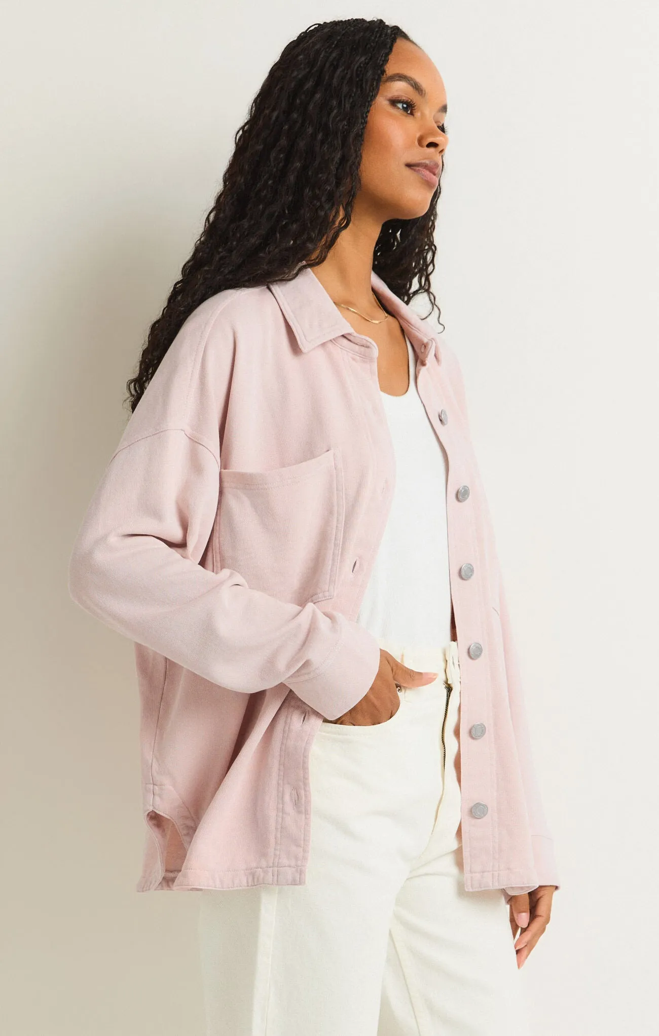 All Day Knit Jacket | Rose, Sandstone, Worn Jade