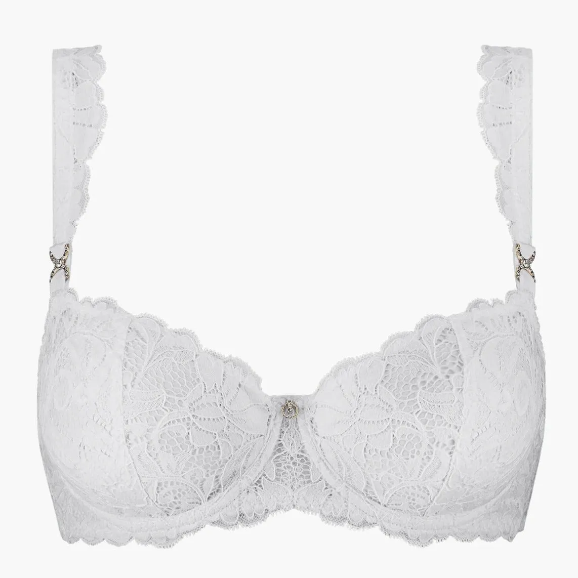 Aubade Mon Bijou Half Cup Bra in BlancUAF14-6