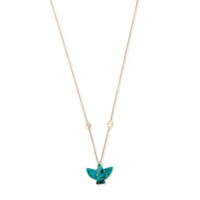 BABY CHRYSOCOLLA THUNDERBIRD NECKLACE