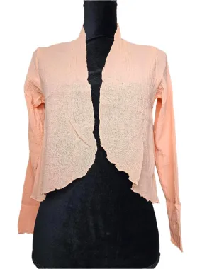 Bolero Jacket  sheer 100% cotton guaze  Womens - Salmon -BB901