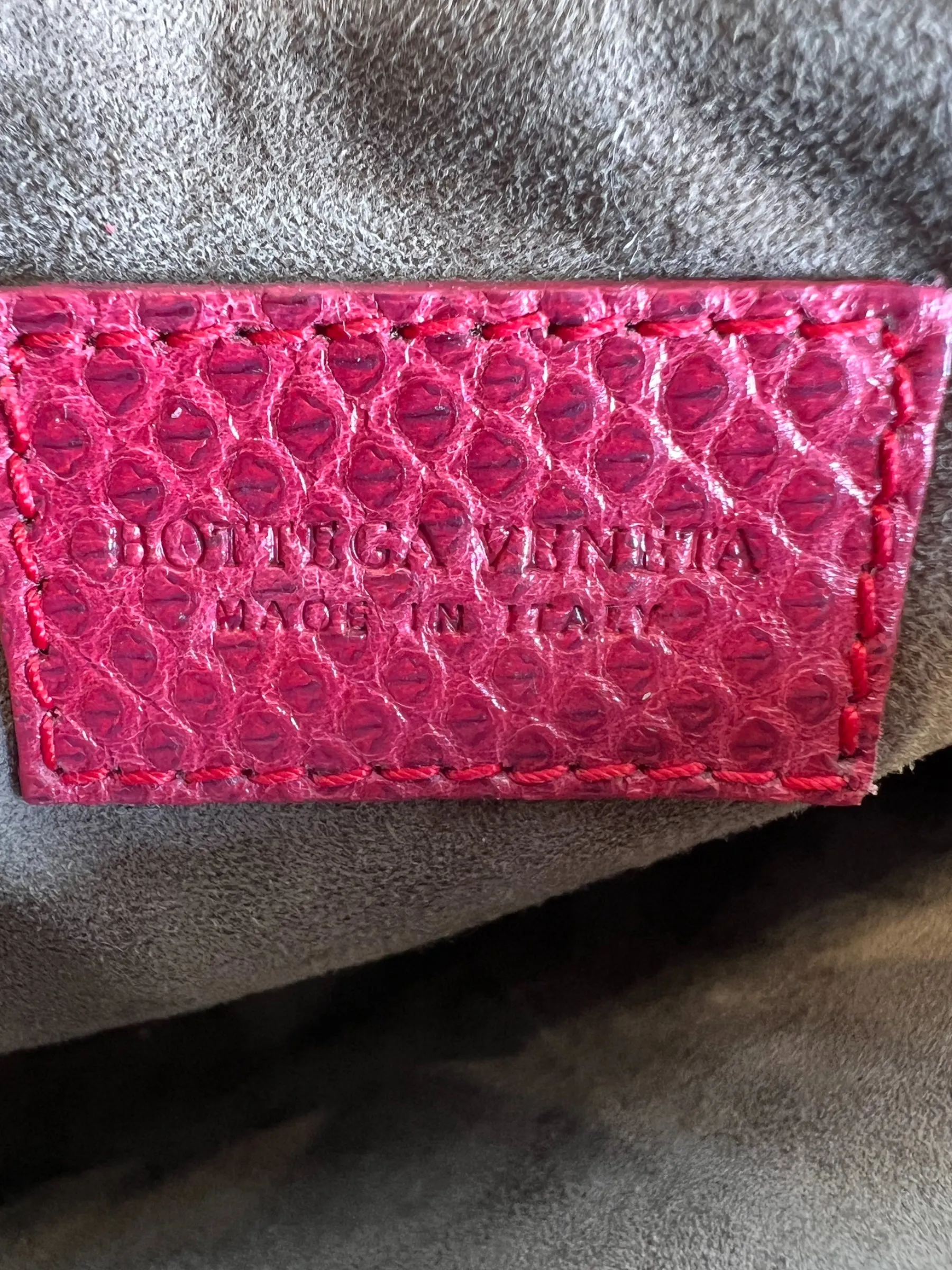 Bottega Veneta Pink Lizard Leather Pouch