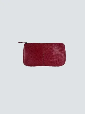 Bottega Veneta Pink Lizard Leather Pouch