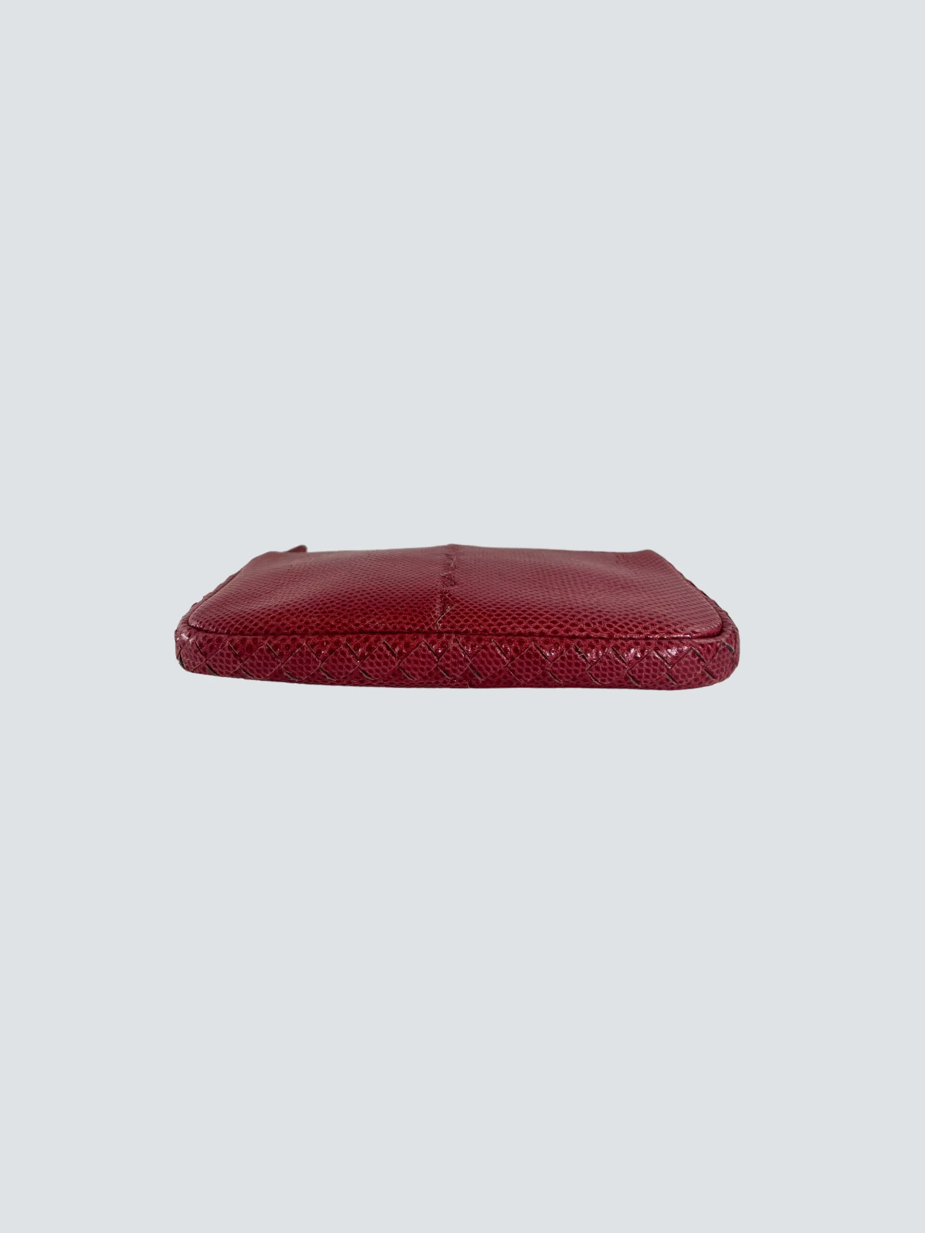 Bottega Veneta Pink Lizard Leather Pouch