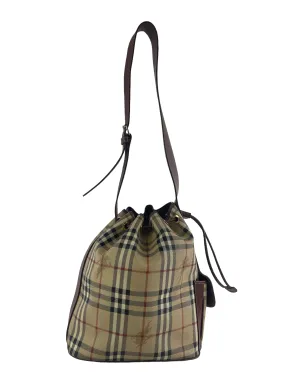 Burberry Checked Canvas Bucket Bag