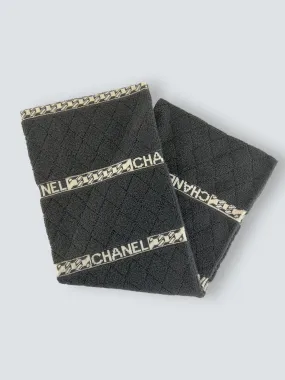 Chanel Black 100% Cashmere Scarf