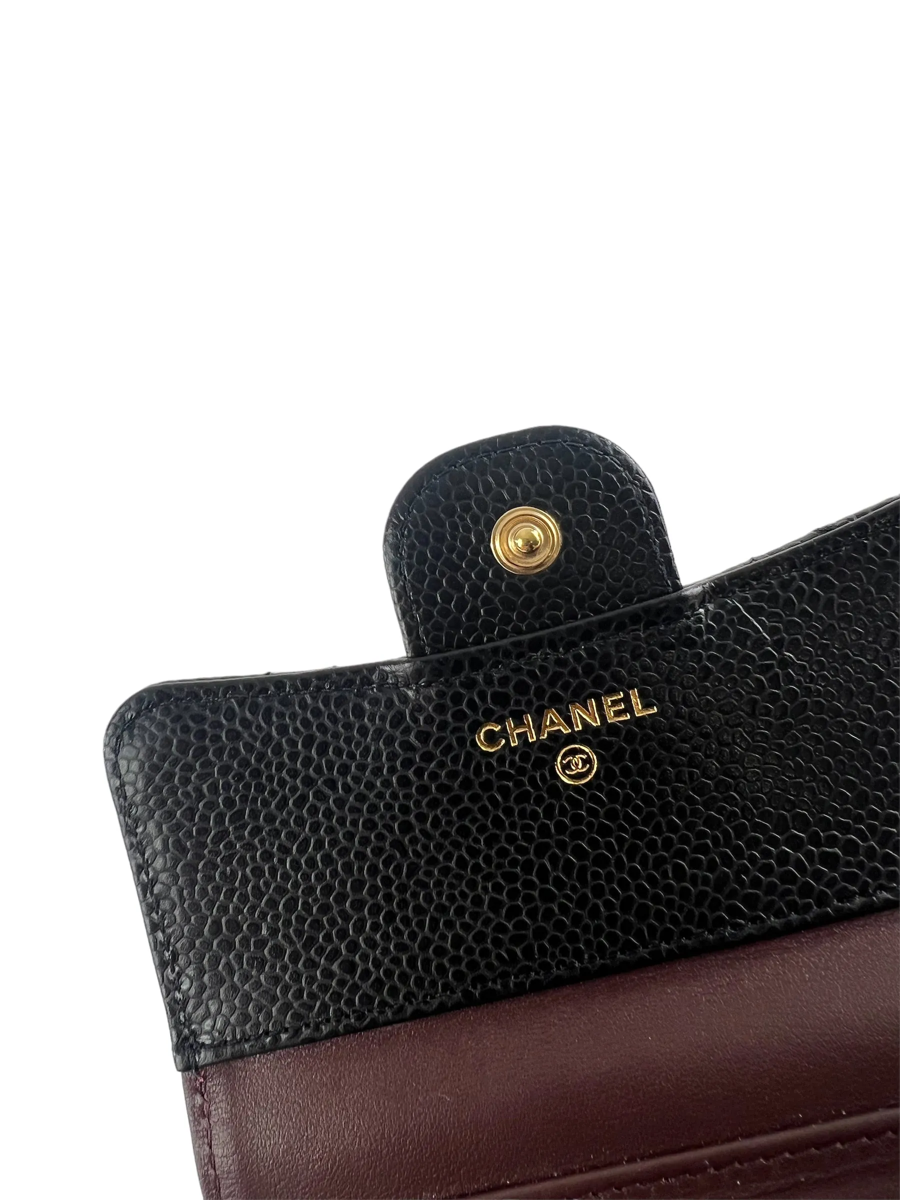 Chanel Black Timeless Caviar Leather CC Wallet