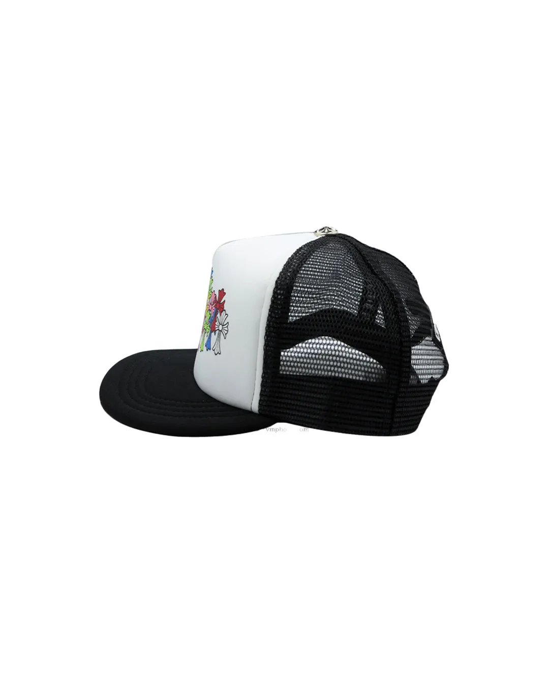 Chrome Hearts Cemetery Multicolor Cross Trucker Hat 'White'