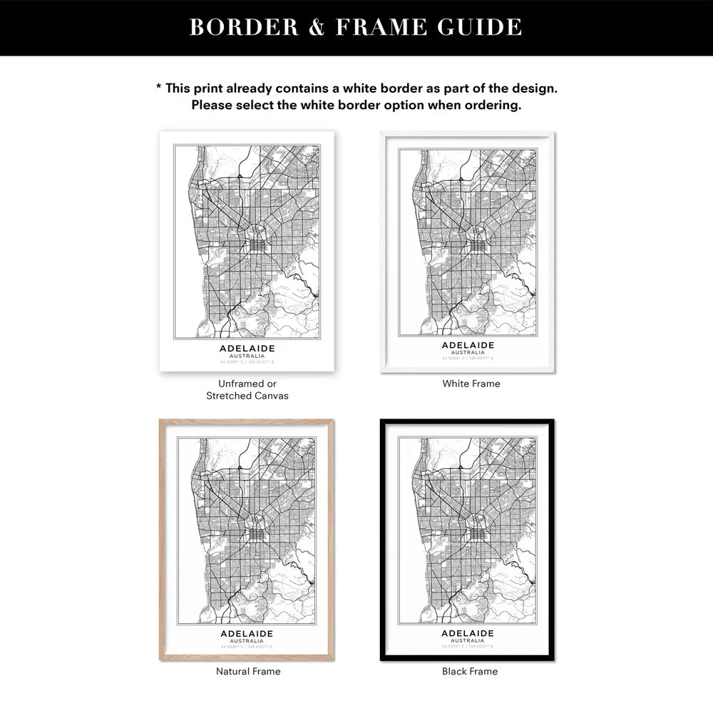 City Map | ADELAIDE - Art Print