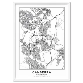 City Map | CANBERRA - Art Print