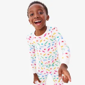 Clearance kids organic pj top in confetti candy