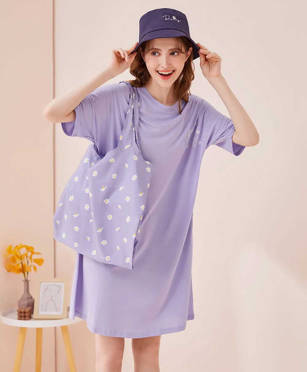 Cozy Minimalist Short Sleeves Dress