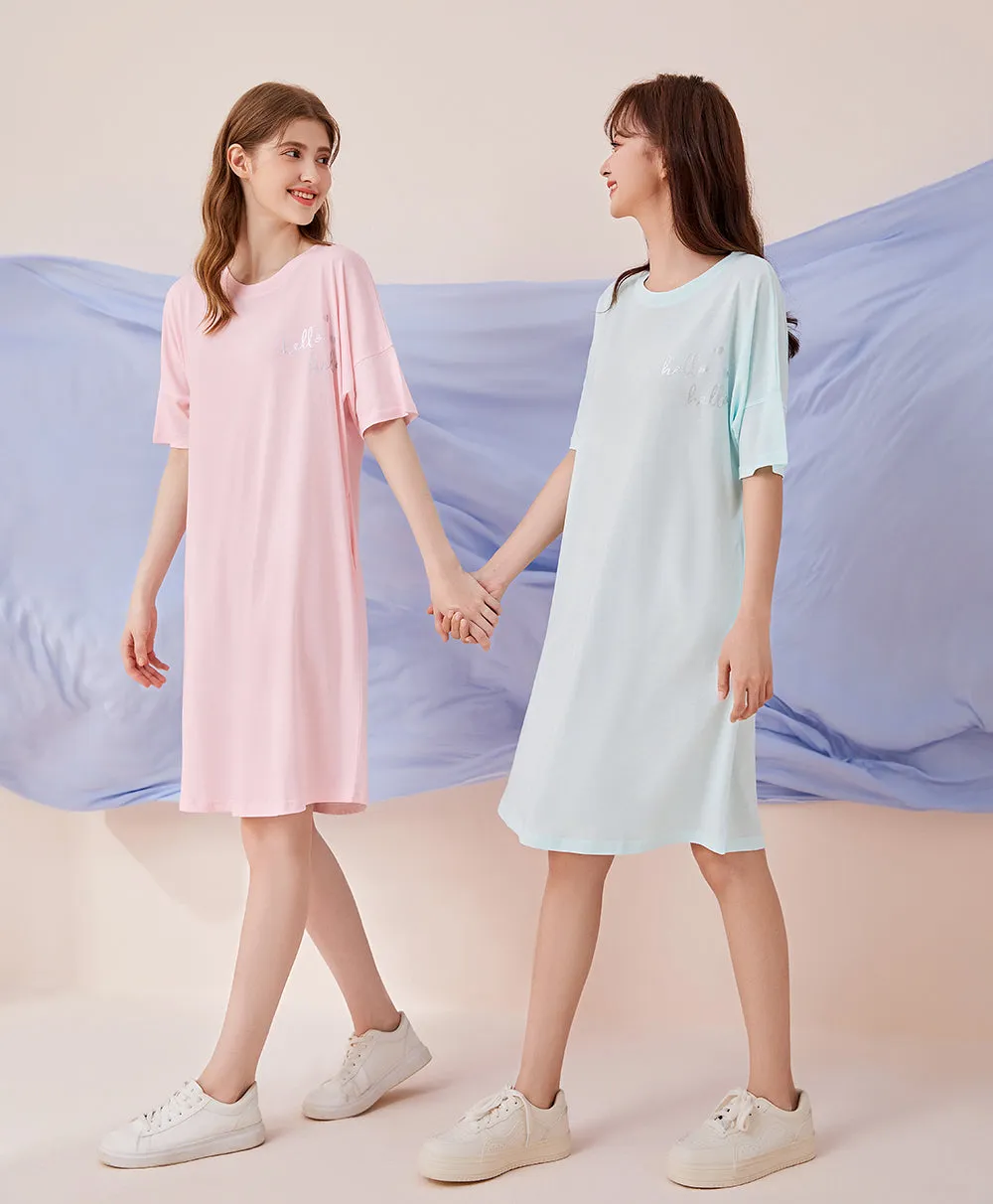 Cozy Minimalist Short Sleeves Dress