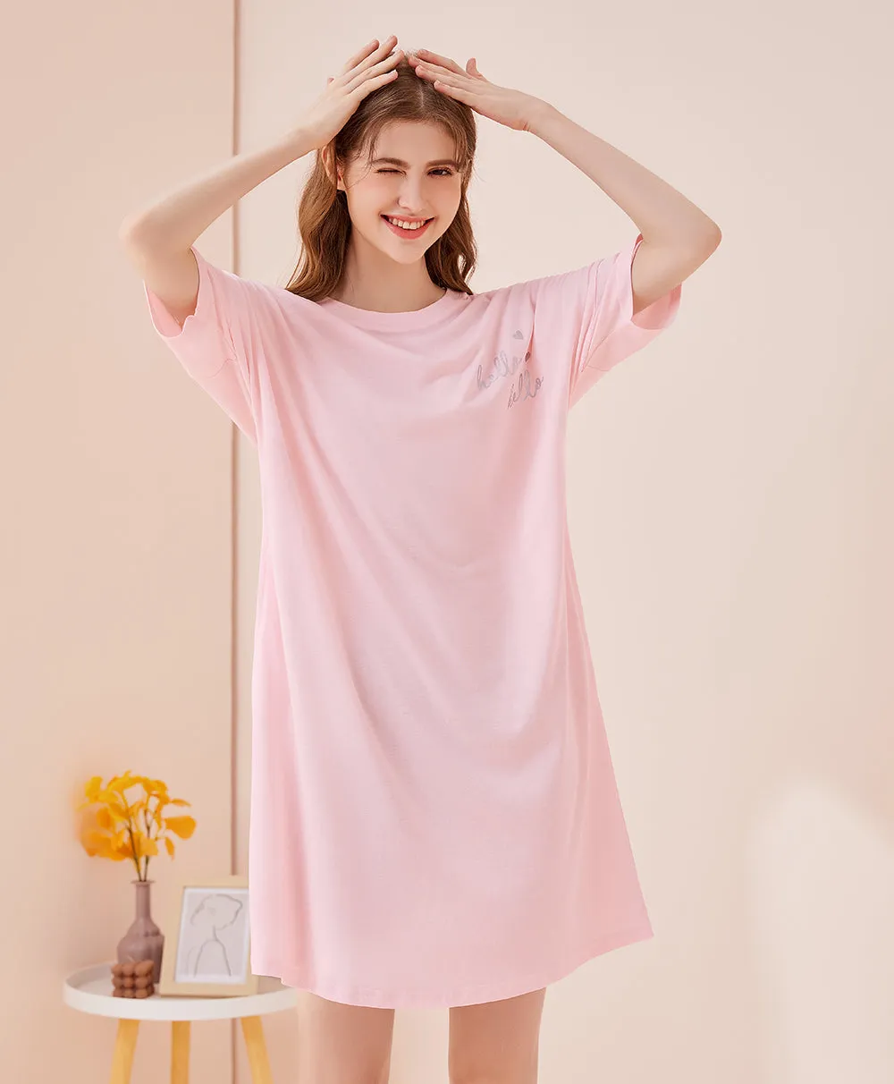 Cozy Minimalist Short Sleeves Dress