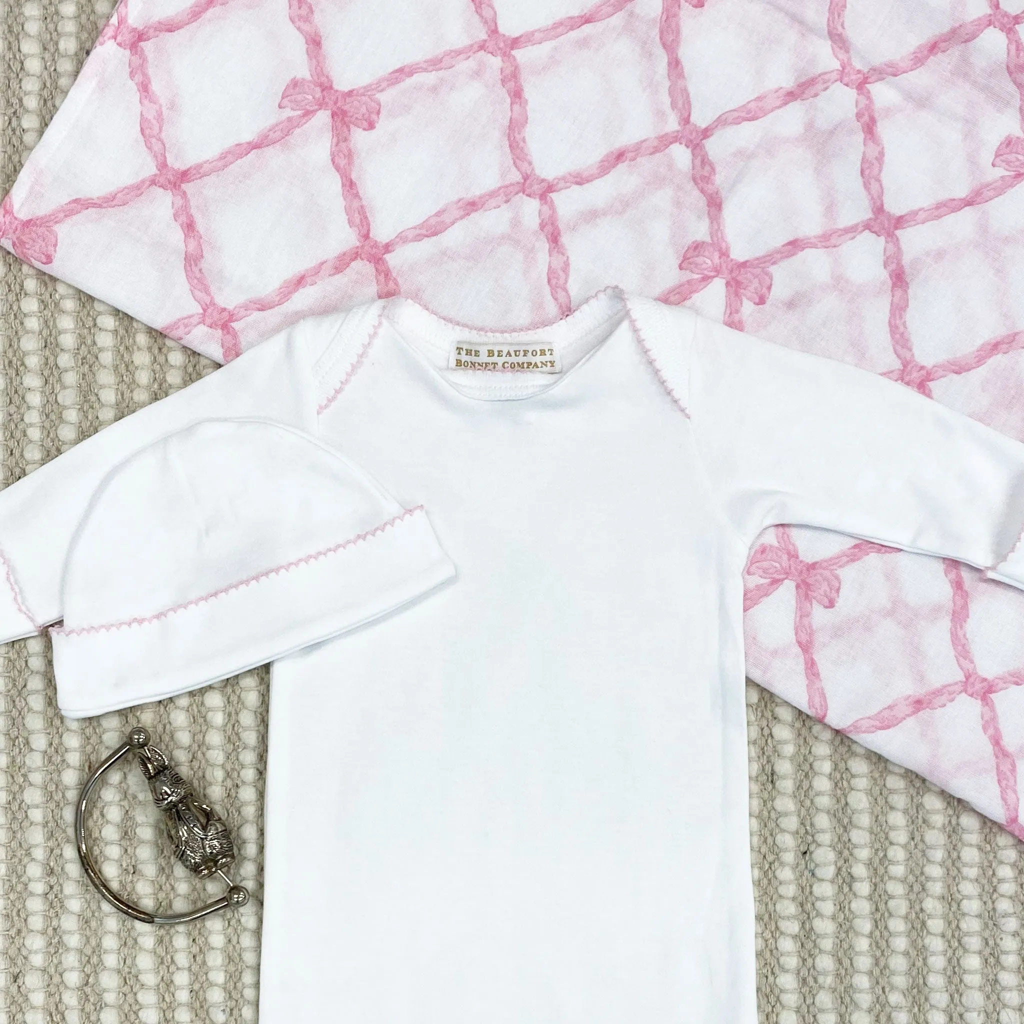 Darling Debut Set (with snaps) - Worth Avenue White with Palm Beach Pink