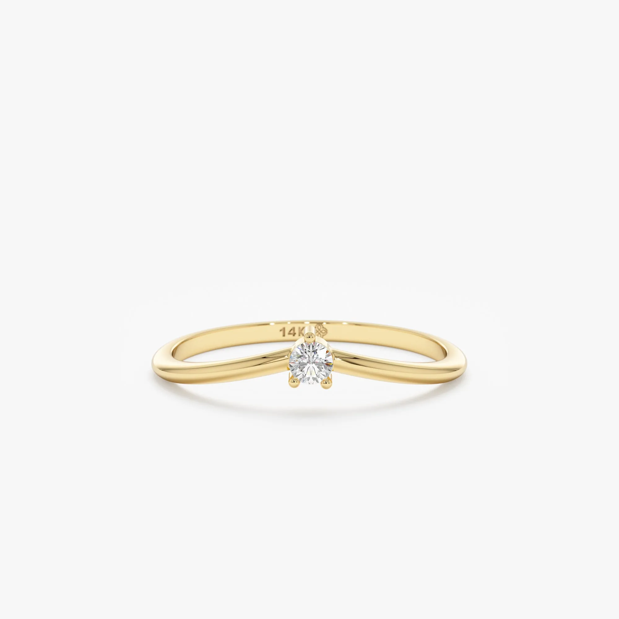 Diamond Curved Ring, Charmaine