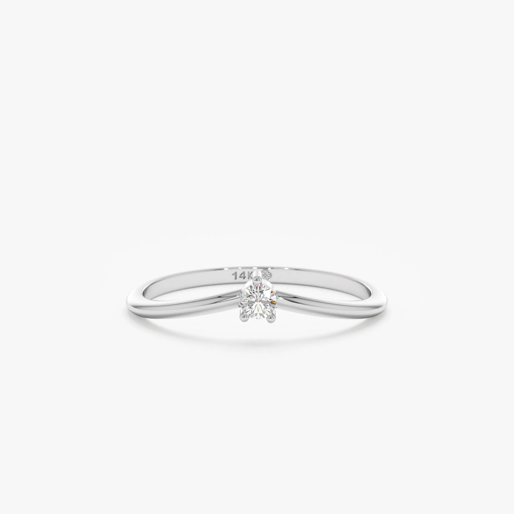 Diamond Curved Ring, Charmaine