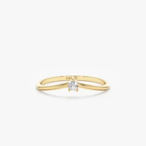 Diamond Curved Ring, Charmaine