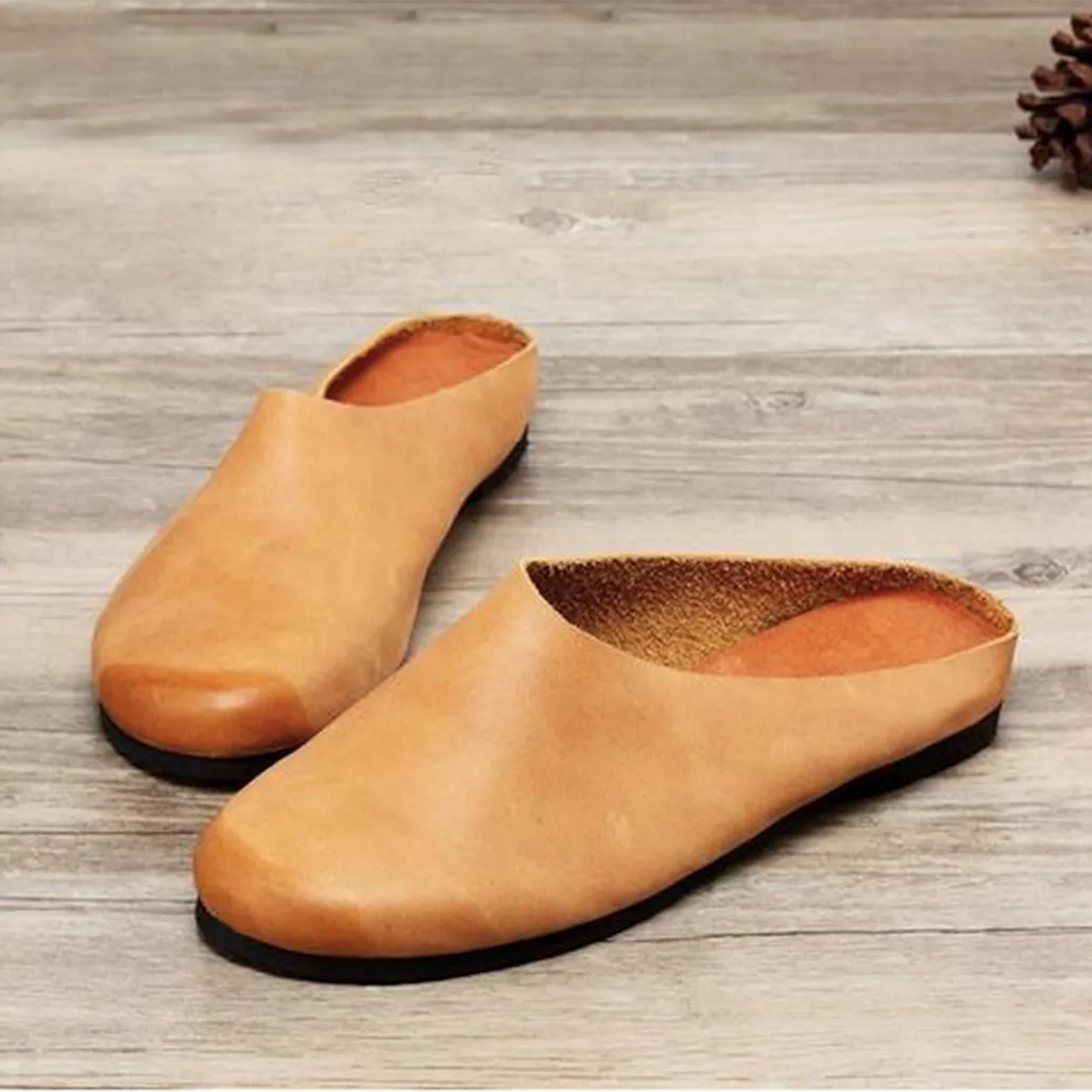 Handmade Comfortable Women's Leather Slippers