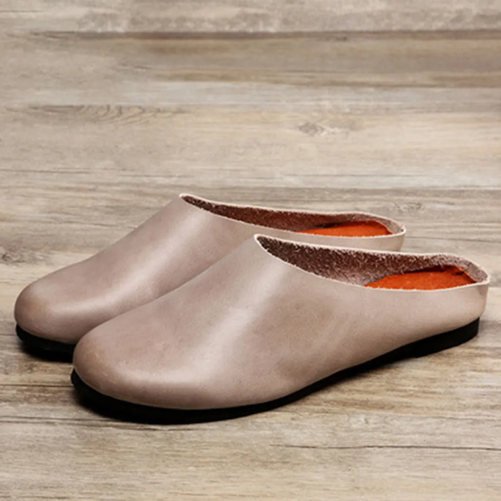 Handmade Comfortable Women's Leather Slippers