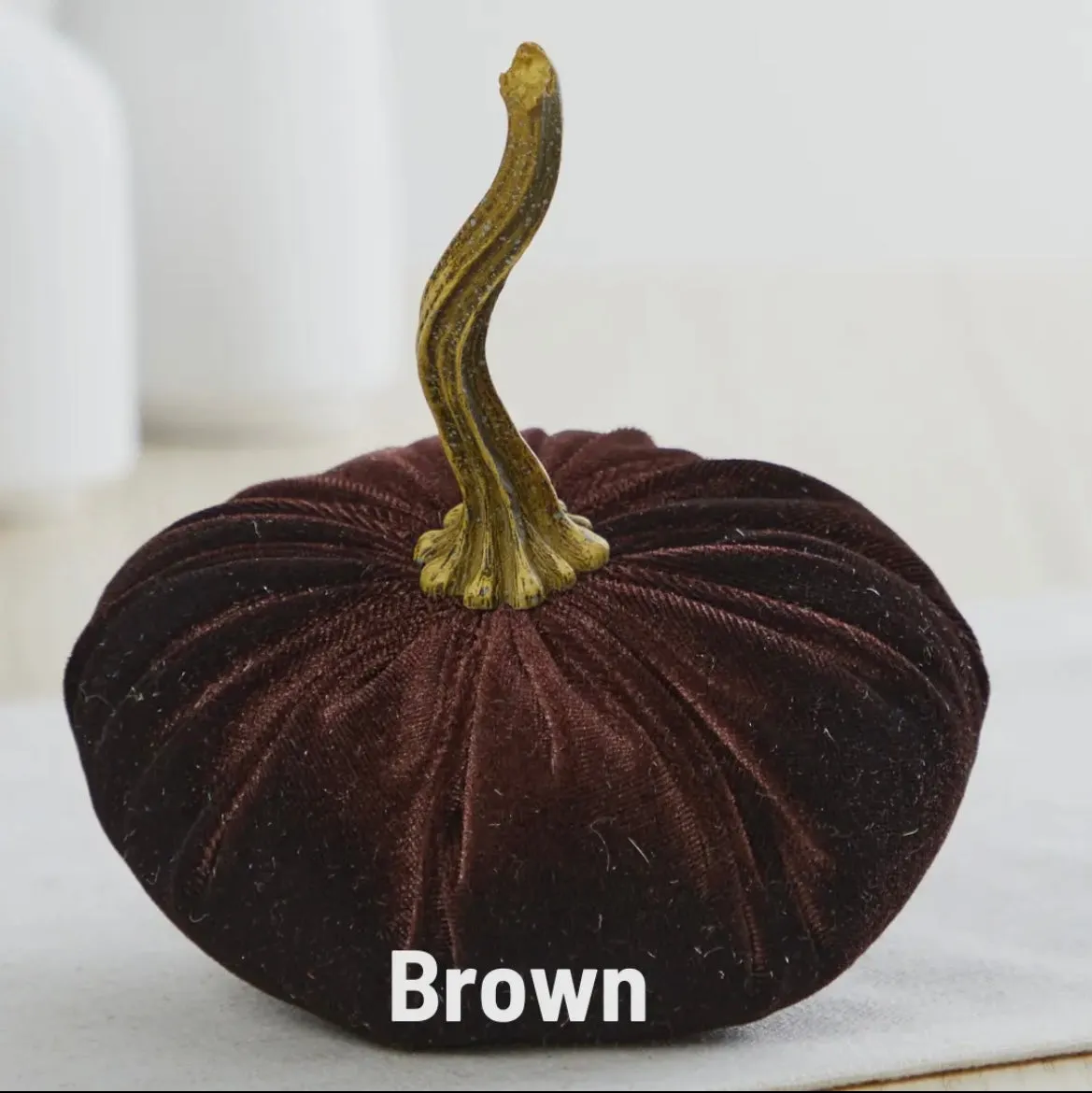 Handmade Velvet Pumpkins- Assorted Colours