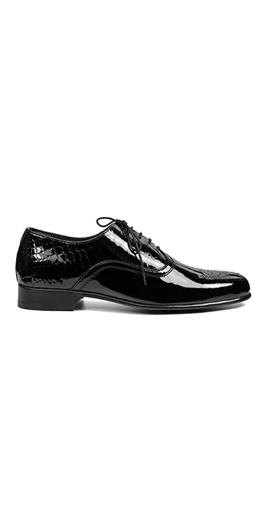 Jet Black Mix & Match Glossy Paten Oxford Formal