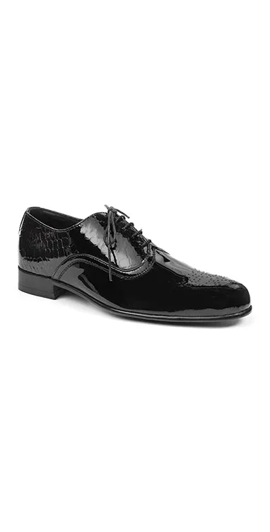 Jet Black Mix & Match Glossy Paten Oxford Formal