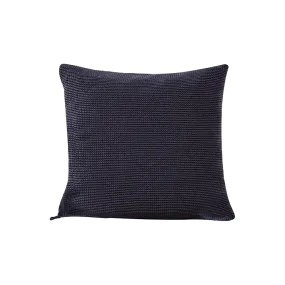 MEND 24" CROCHET PILLOW, NAVY