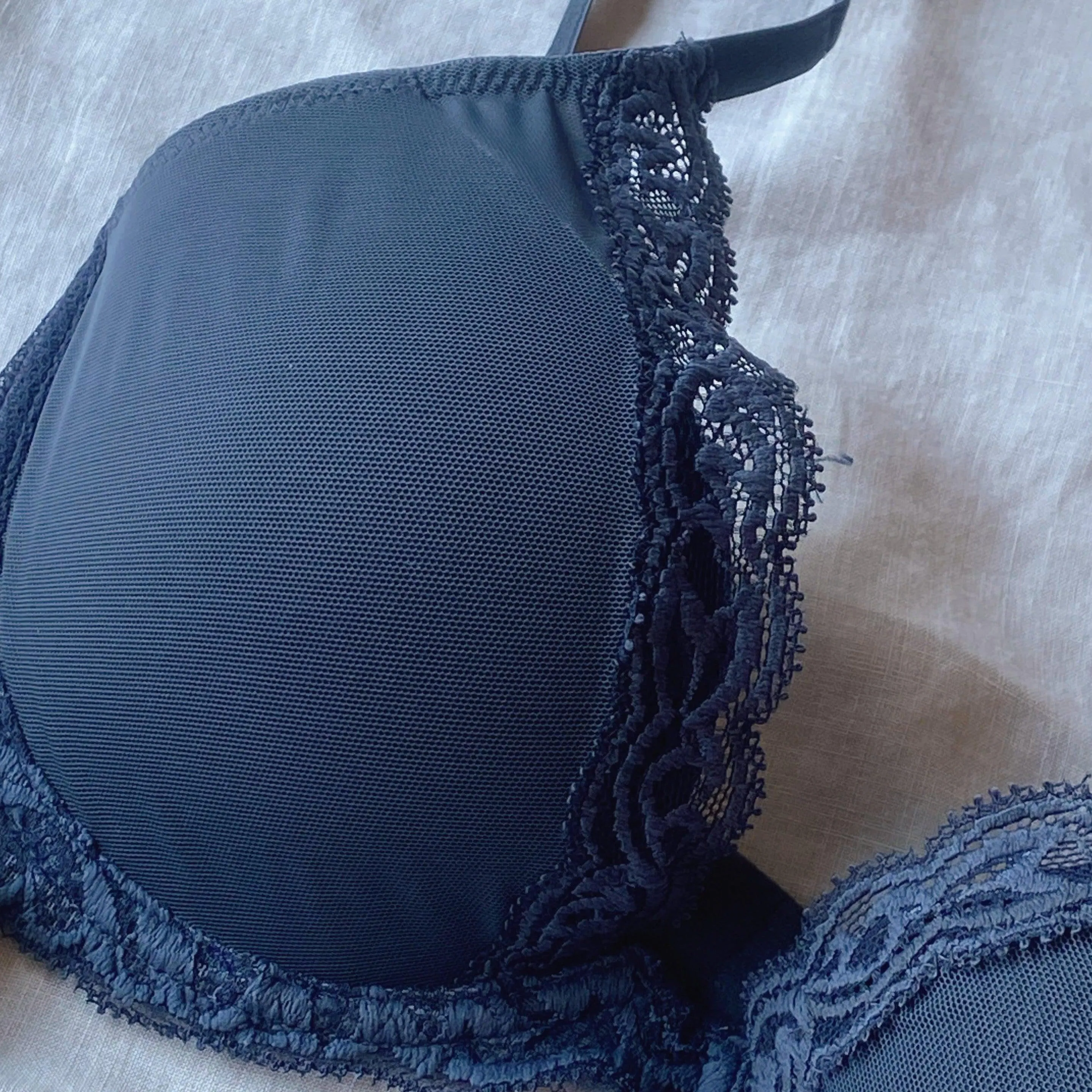 Natori Feathers Bra in Ash Navy 730023