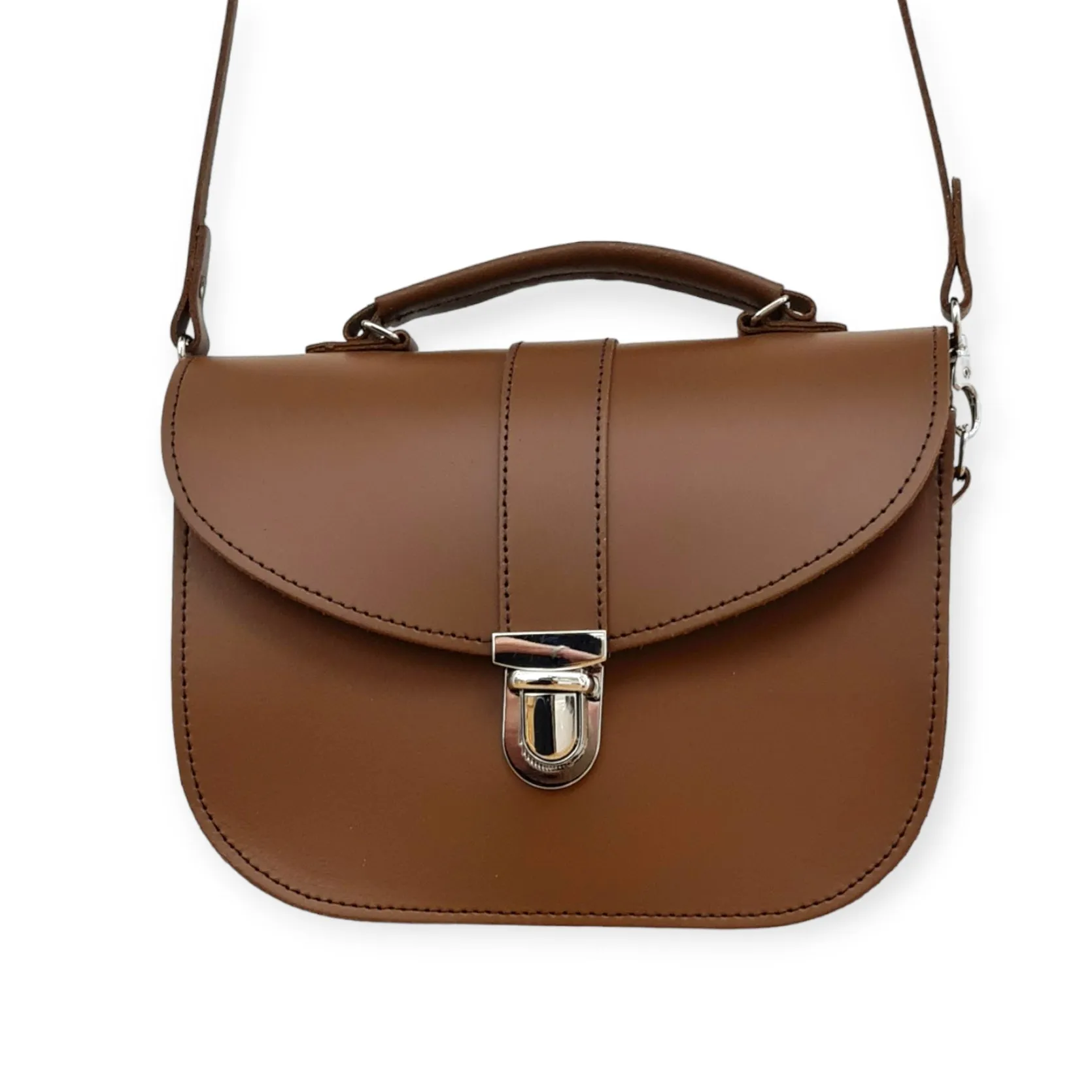 Olympia Handmade Leather Bag - Chestnut