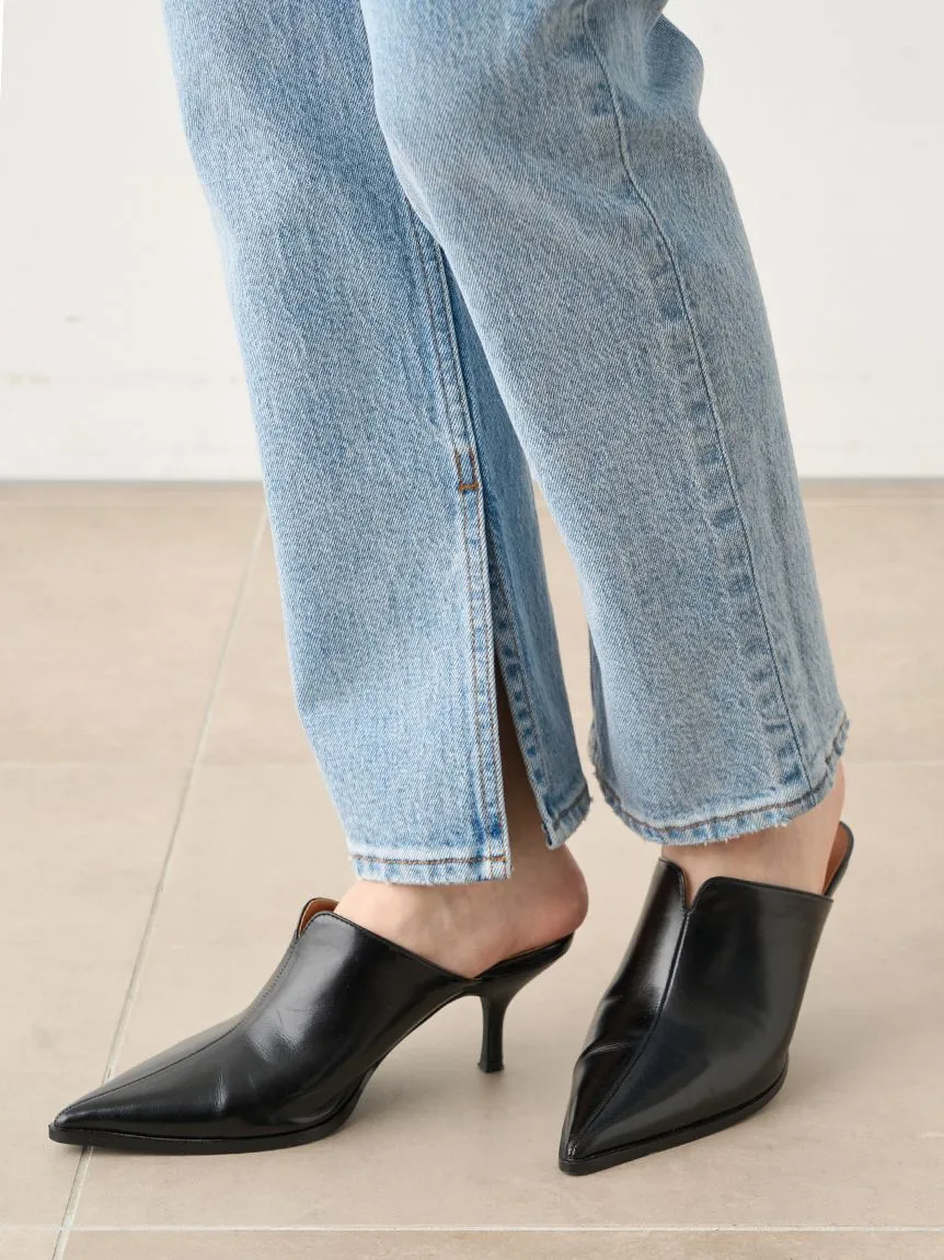 Pointed Heeled Mule