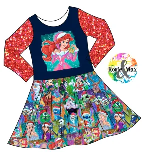 PREORDER - Christmas Sweater - Ariel - Isla DRESS w/panel