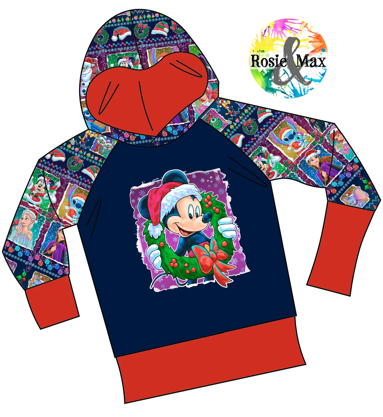 PREORDER- Christmas Sweater - Mickey - Grow with Me Raglan