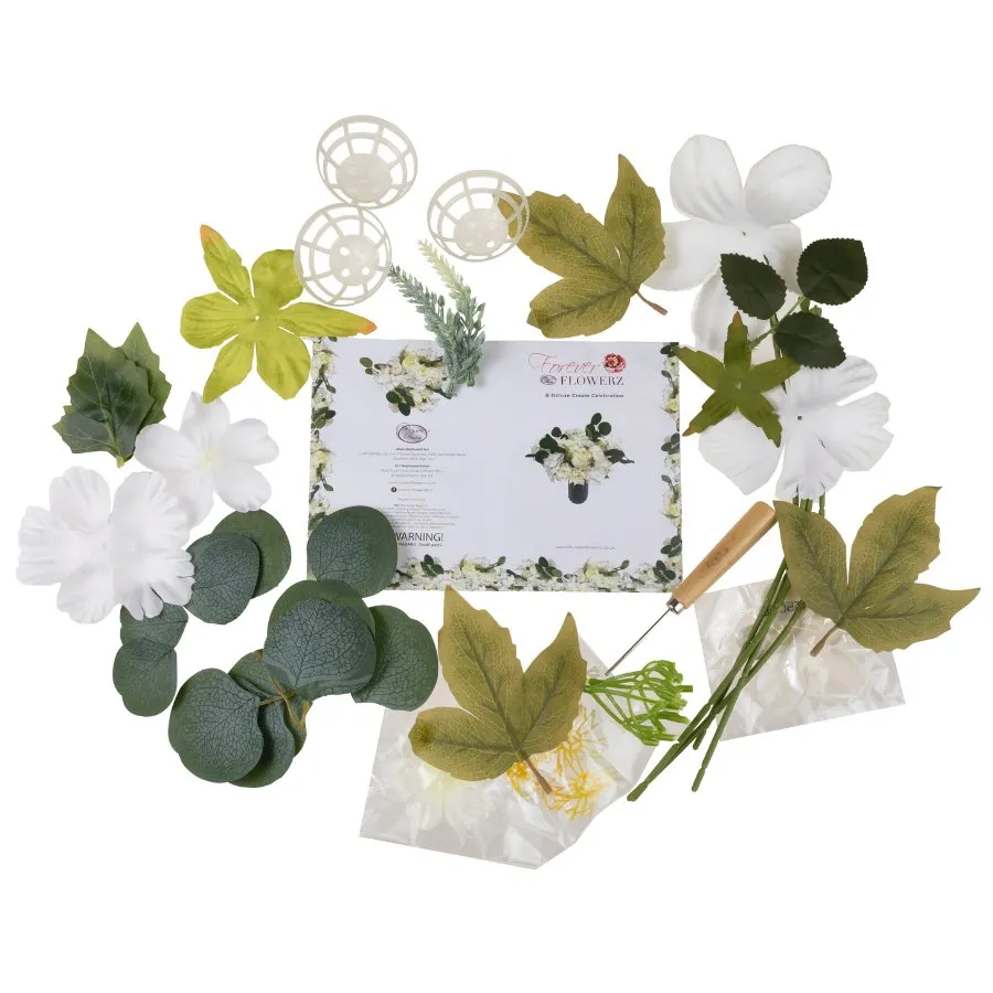 "Deluxe Cream Celebration Box Kit" Forever Flowerz