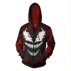 Spider-Man Costume Spider Man Cletus Kasady Hoodies Spider Hooded Hoodie Pocket Pullover Sweatshirt Outfit