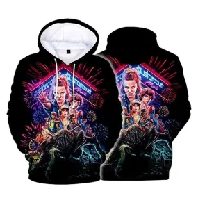 Stranger Things Hoodie Sweatshirt Short Sleeve Cotton T-Shirt Hat for Unisex