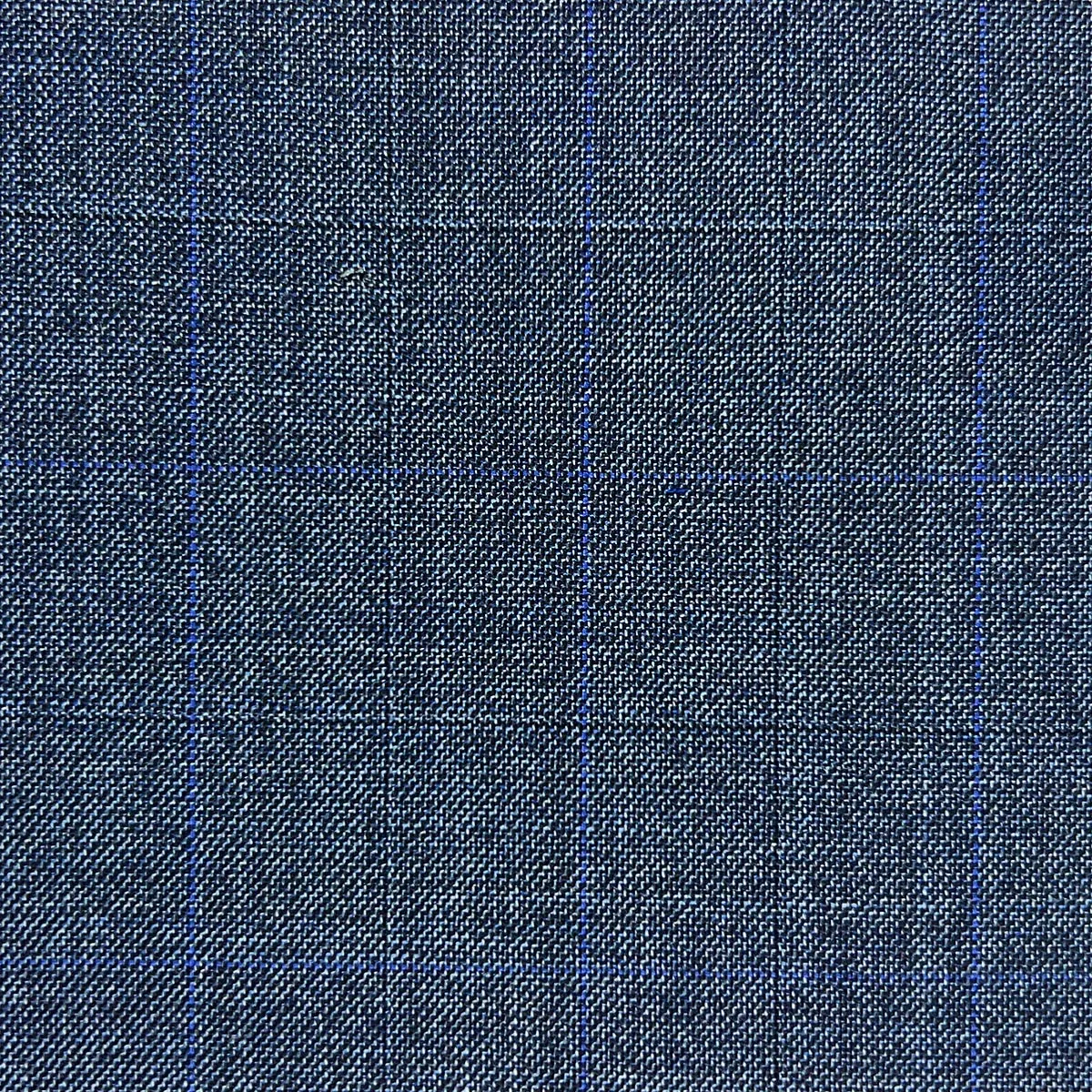 Westwood Hart Steel Blue Windowpane Bamboo Suit