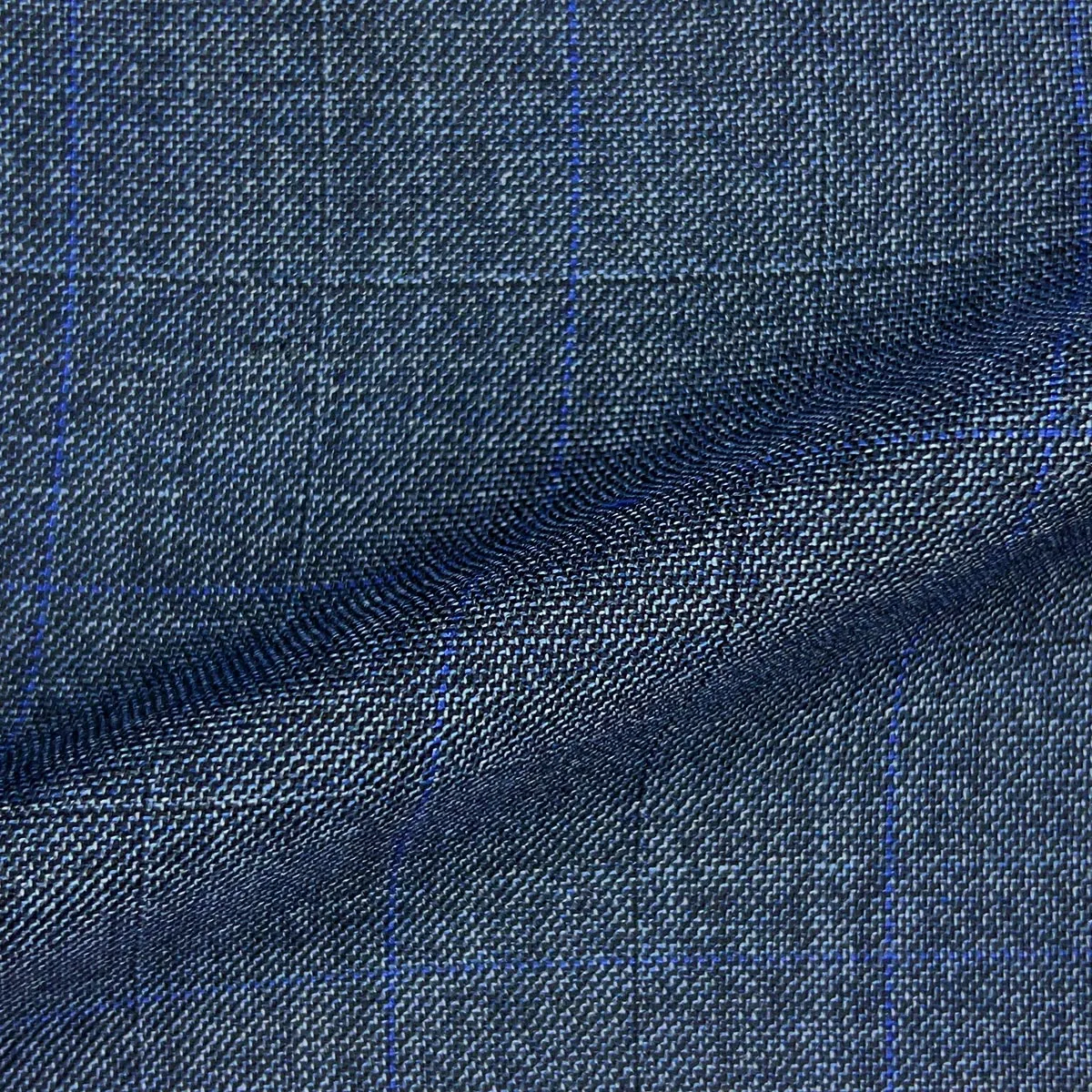 Westwood Hart Steel Blue Windowpane Bamboo Suit